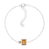 Bracelet argent 925 et zirconias jaunes 19cm
