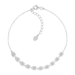 Bracelet argent 925 et zirconias 21cm