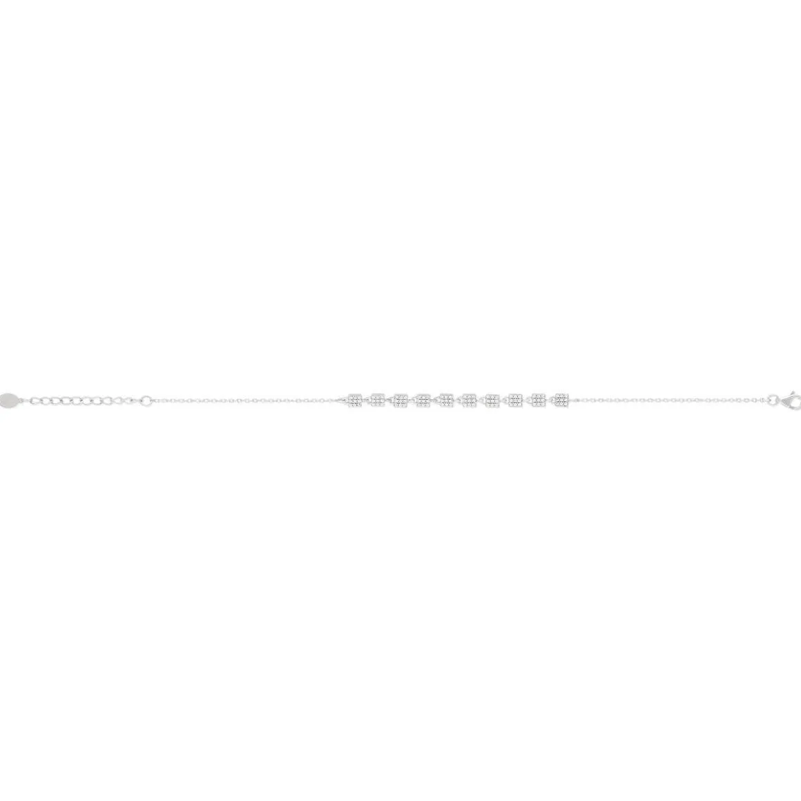 Bracelet argent 925 et zirconias 21cm