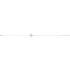 Bracelet argent 925 et zirconias papillon 19cm