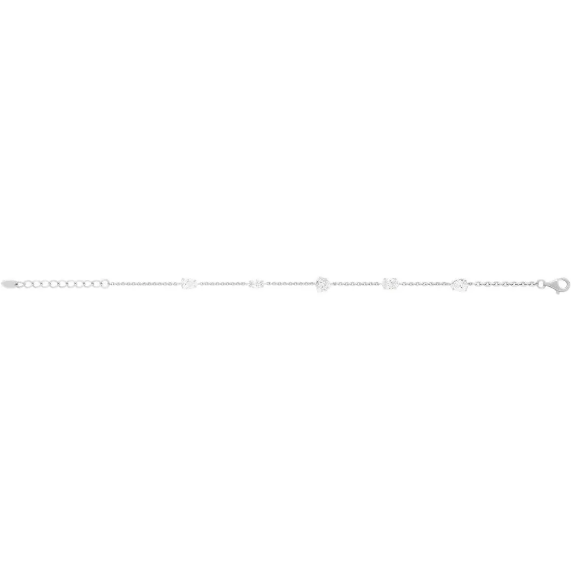 Bracelet argent 925 et zirconias 19cm