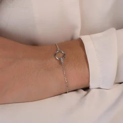 Bracelet argent 925 et zirconias 19cm