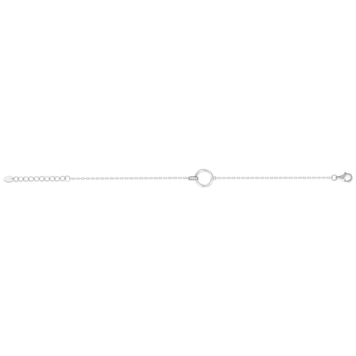 Bracelet argent 925 et zirconias 19cm