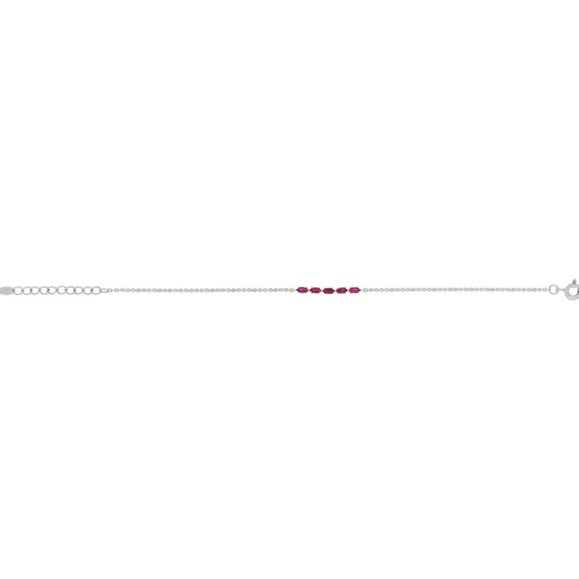 Bracelet argent 925 et zirconias 19cm