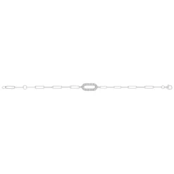 Bracelet argent 925 et zirconias 18.5cm