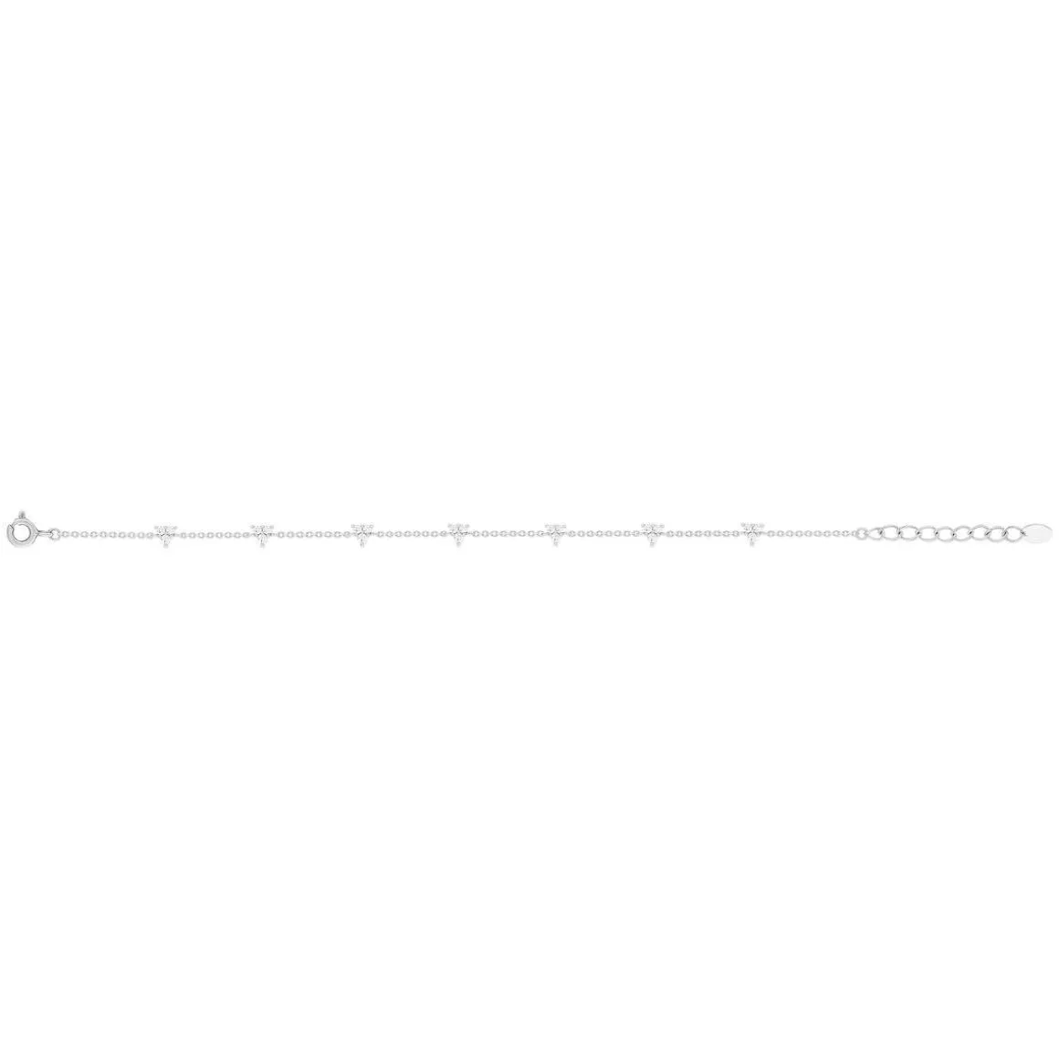 Bracelet argent 925 et zirconias 19cm