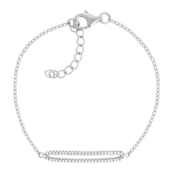 Bracelet argent 925 et zirconias 19cm