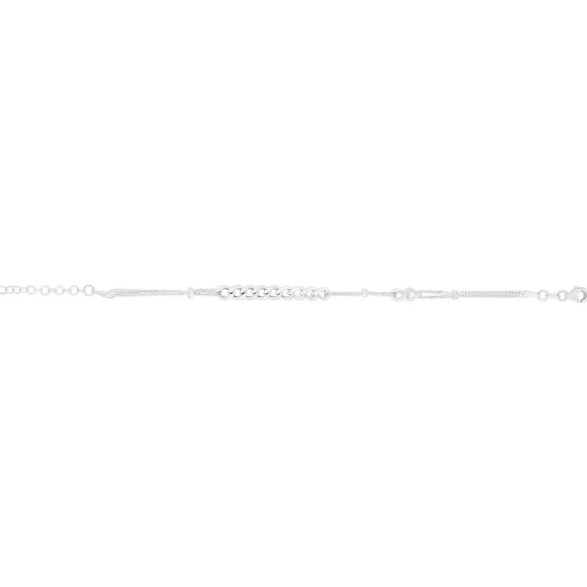 Bracelet argent 925 fantaisie 20 cm