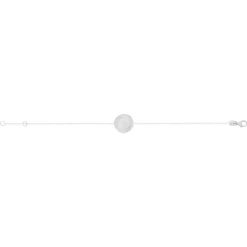 Bracelet argent 925, médaille perlée 18 cm