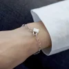 Bracelet argent 925 motif cadenas 18 cm