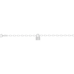 Bracelet argent 925 motif cadenas 18 cm