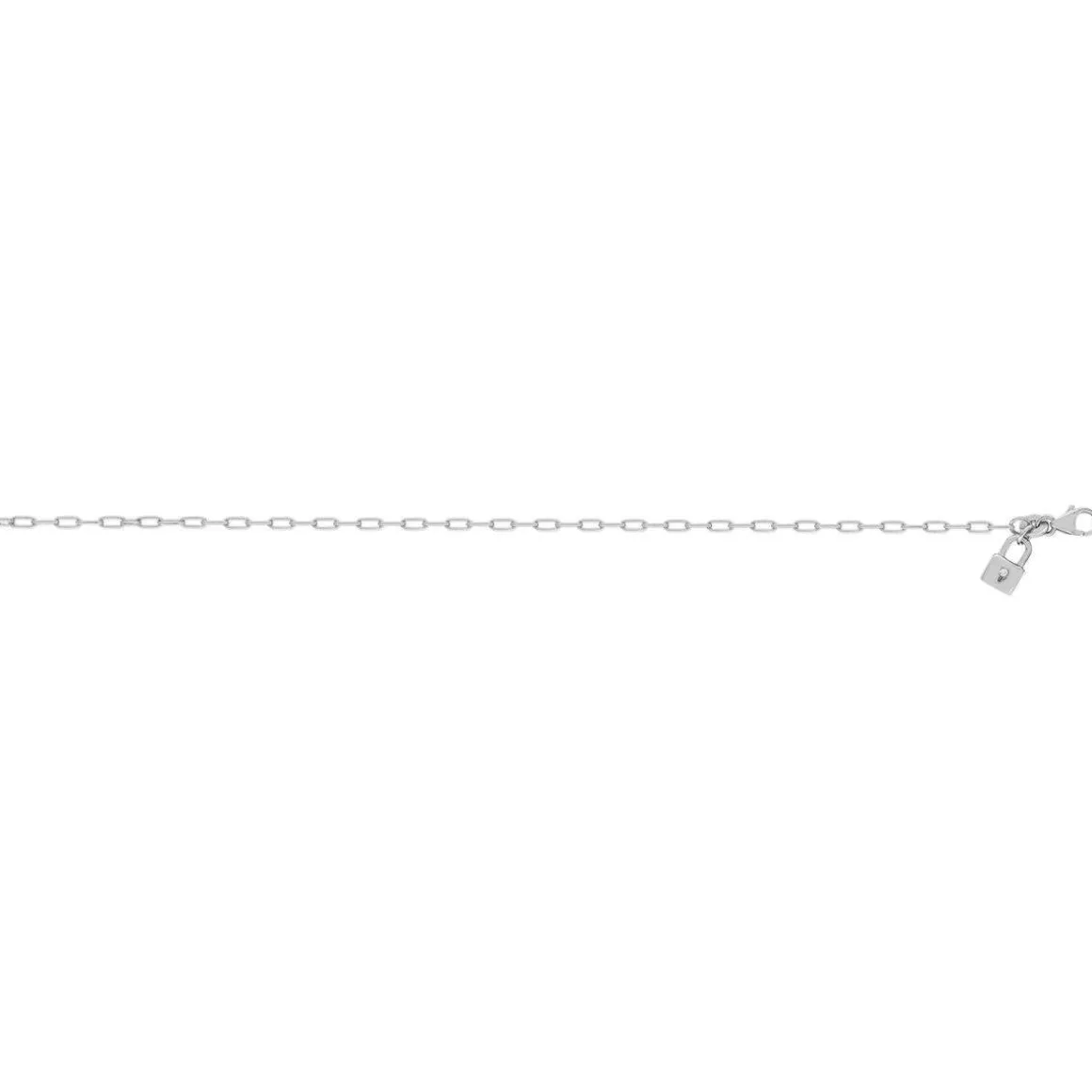 Bracelet argent 925, motif cadenas zirconia 18 cm