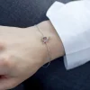 Bracelet argent 925 motif fermoir T/bar 18 cm.