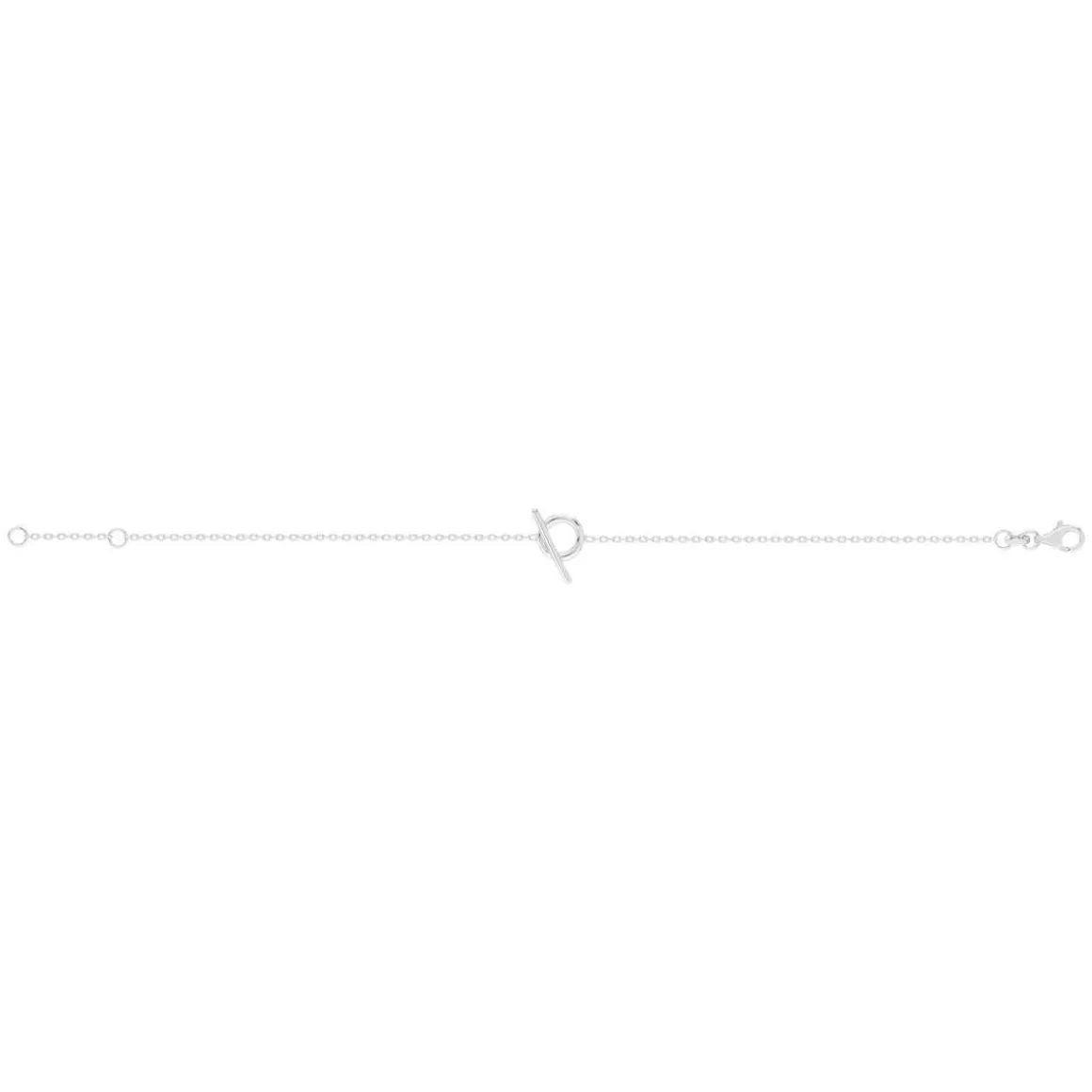 Bracelet argent 925 motif fermoir T/bar 18 cm.