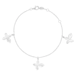 Bracelet argent 925 motif fleur