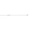 Bracelet argent 925 motif infini et zirconias 18 cm