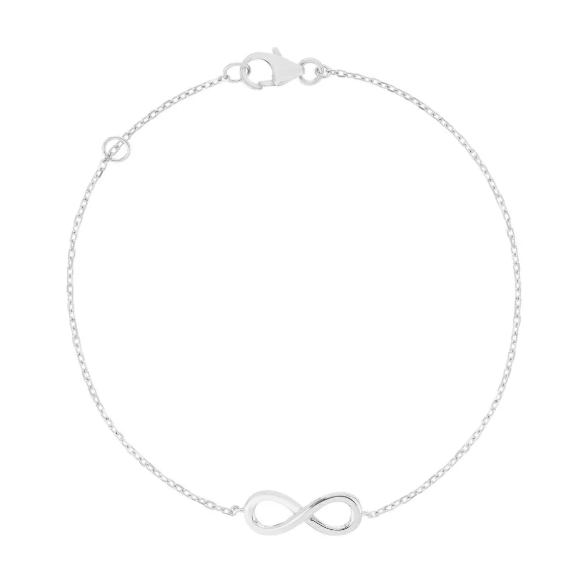 Bracelet argent 925, motif infini 18 cm
