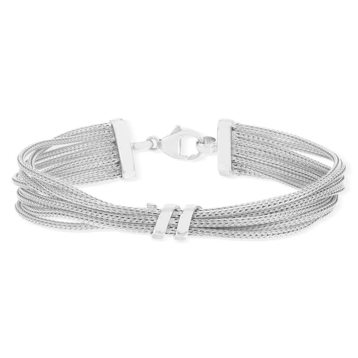 Bracelet argent 925 multibrins 19 cm