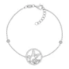 Bracelet argent 925 papillon zirconias 18cm