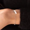 Bracelet argent 925 perles de Chine 19cm