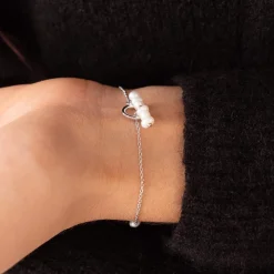 Bracelet argent 925 perles de Chine 19cm