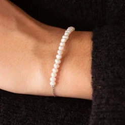 Bracelet argent 925 perles de Chine 19cm