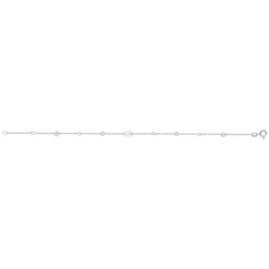 Bracelet argent 925 perles de Chine et zirconias 19cm
