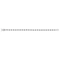 Bracelet argent 925 pierres imitation noires et zirconias 18 cm