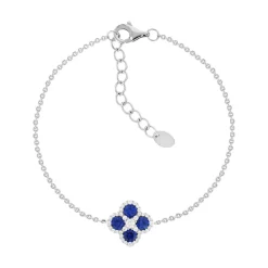 Bracelet argent 925 pierres synthétiques et zirconias 19cm