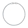 Bracelet argent 925 pierres synthétiques et zirconias 17cm
