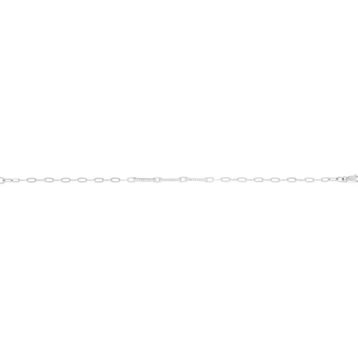 Bracelet argent 925 rhodié zirconias 19 cm