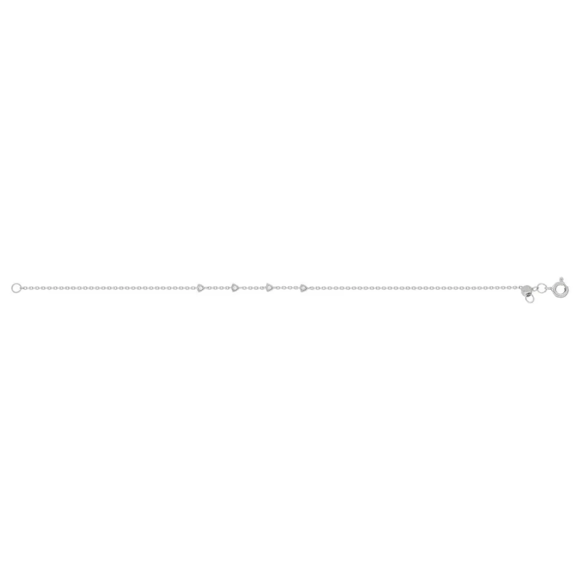 Bracelet argent 925 rhodié zirconias 19 cm