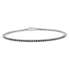 Bracelet argent 925 spinelles noires 19cm