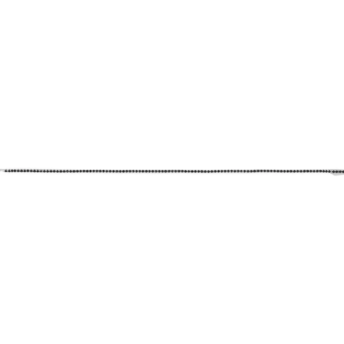 Bracelet argent 925 spinelles noires 21cm