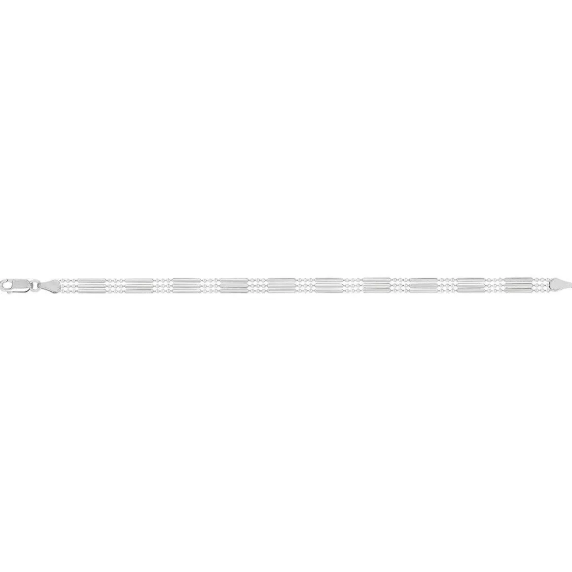 Bracelet argent 925 triple rang 19 cm
