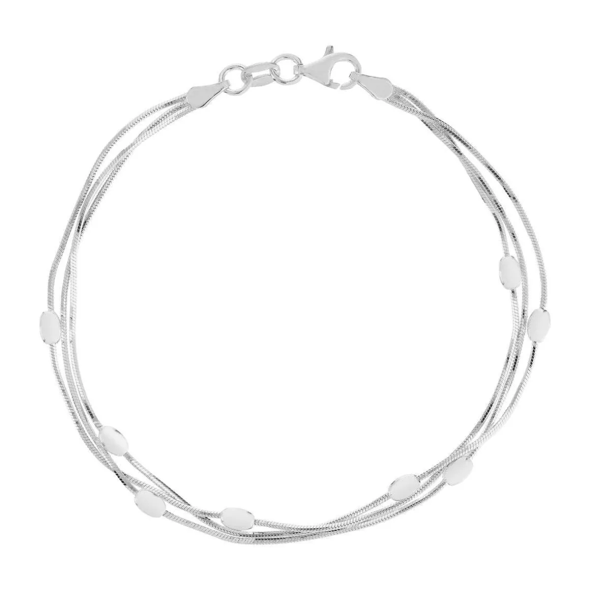 Bracelet argent 925 triple rang 19 cm