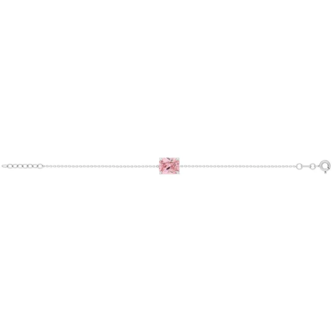 Bracelet argent 925 zirconia rose