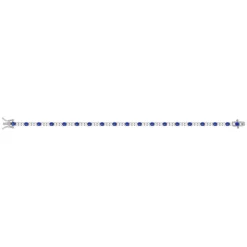 Bracelet argent 925 zirconias bleus et blancs 18cm