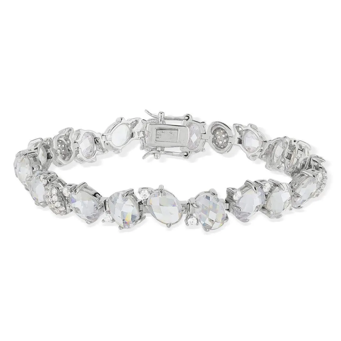 Bracelet argent zirconias 19 cm