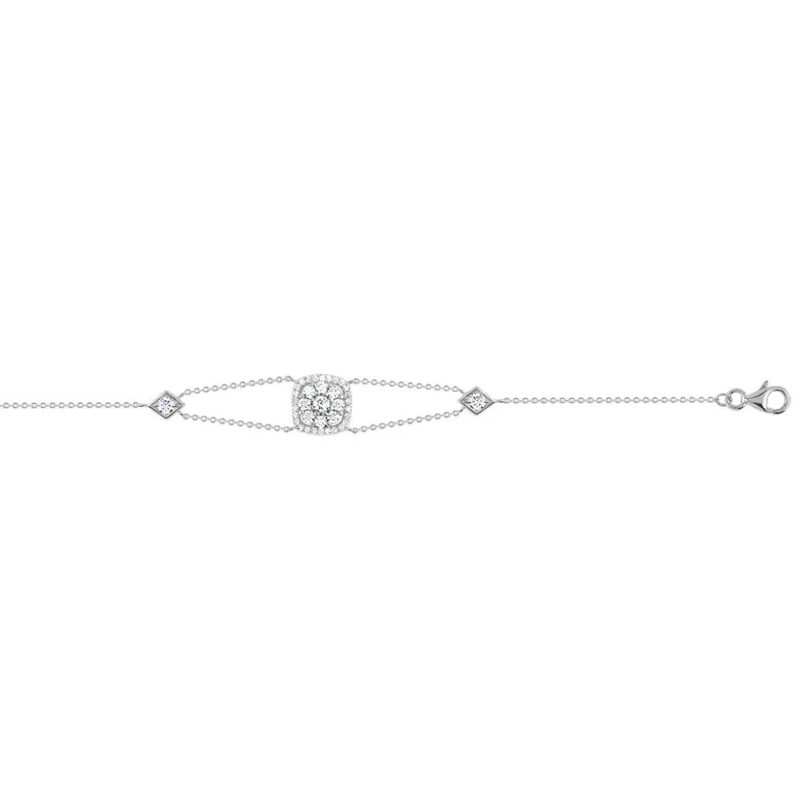 Bracelet argent 925 zirconias 18 cm