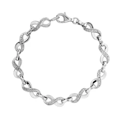 Bracelet argent 925 zirconias 19 cm