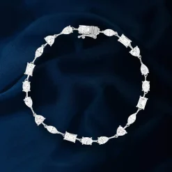 Bracelet argent 925 zirconias 19 cm