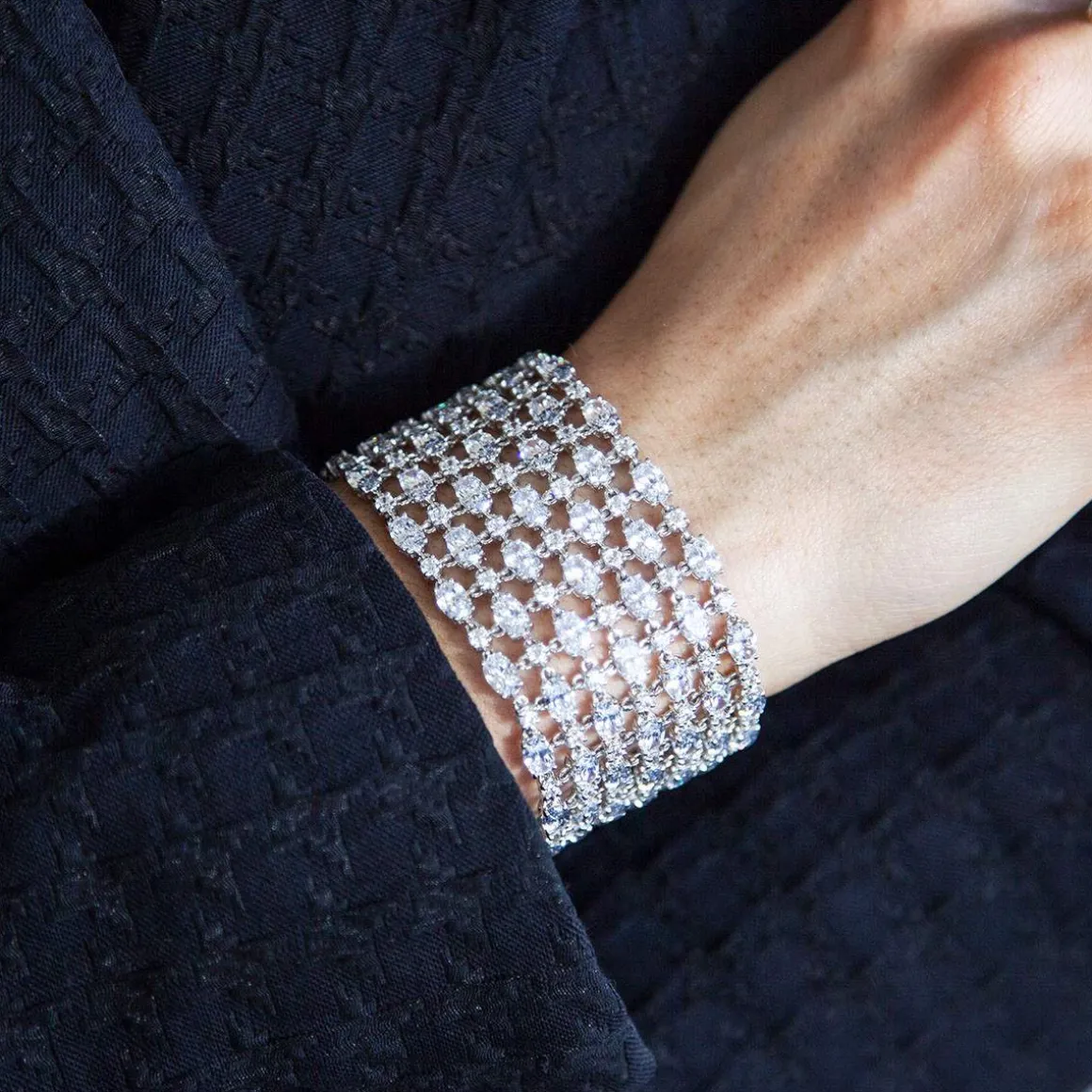 Bracelet argent 925 zirconias 17 cm