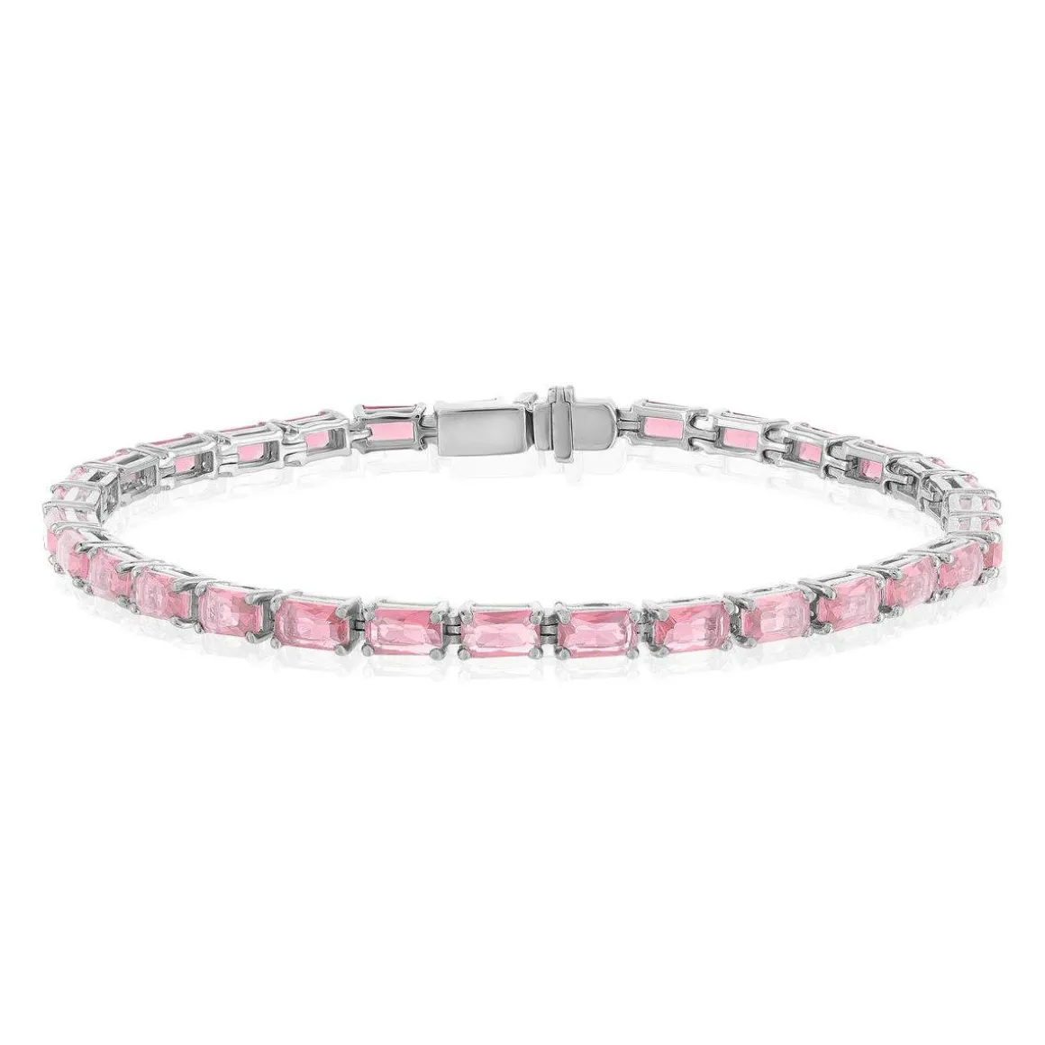 Bracelet argent 925 zirconias roses