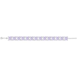 Bracelet argent 925 zirconias violets 19cm