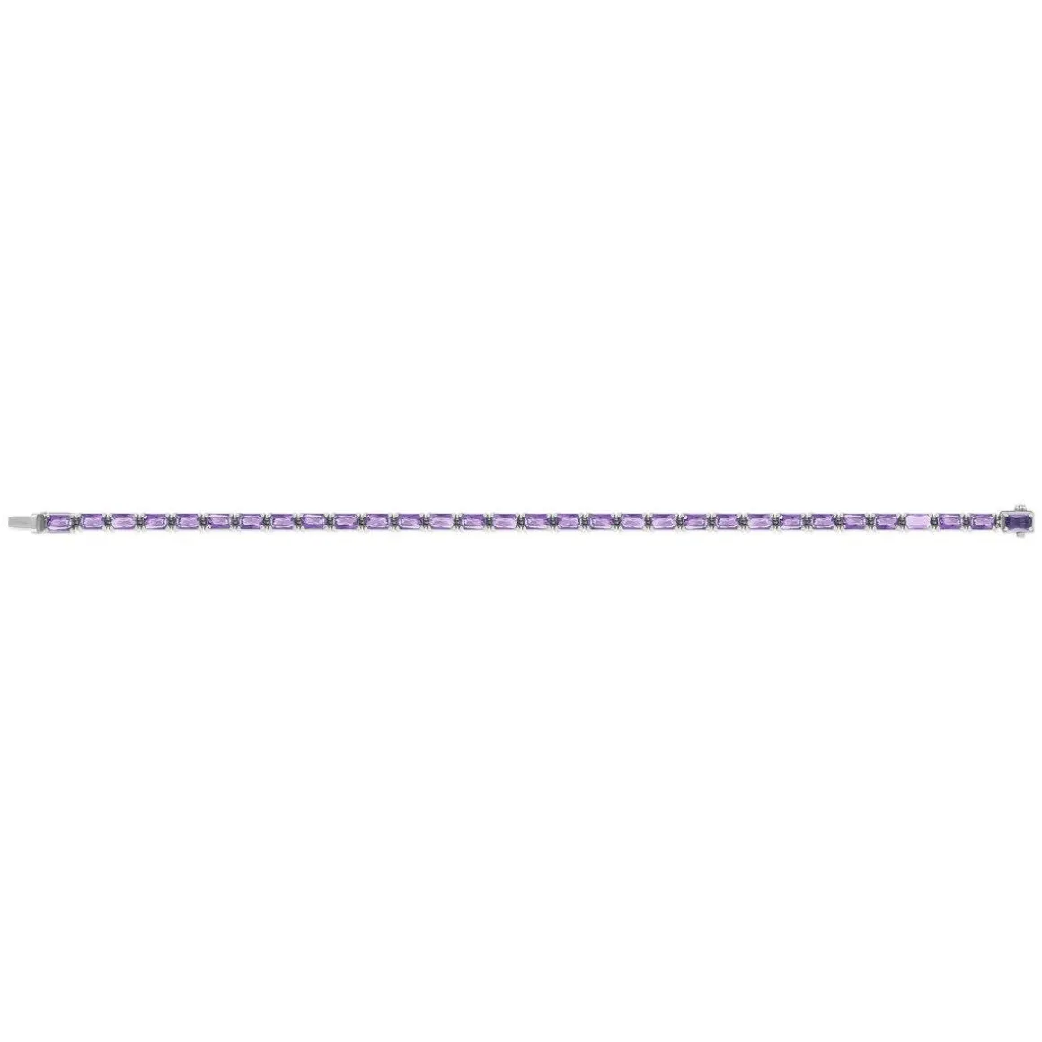 Bracelet argent 925 zirconias violets 18cm
