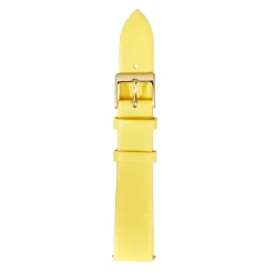 Bracelet de montre cuir jaune 18 mm