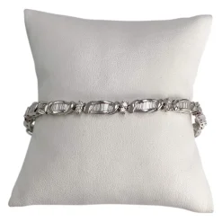 Bracelet d'occasion or 750 blanc diamants