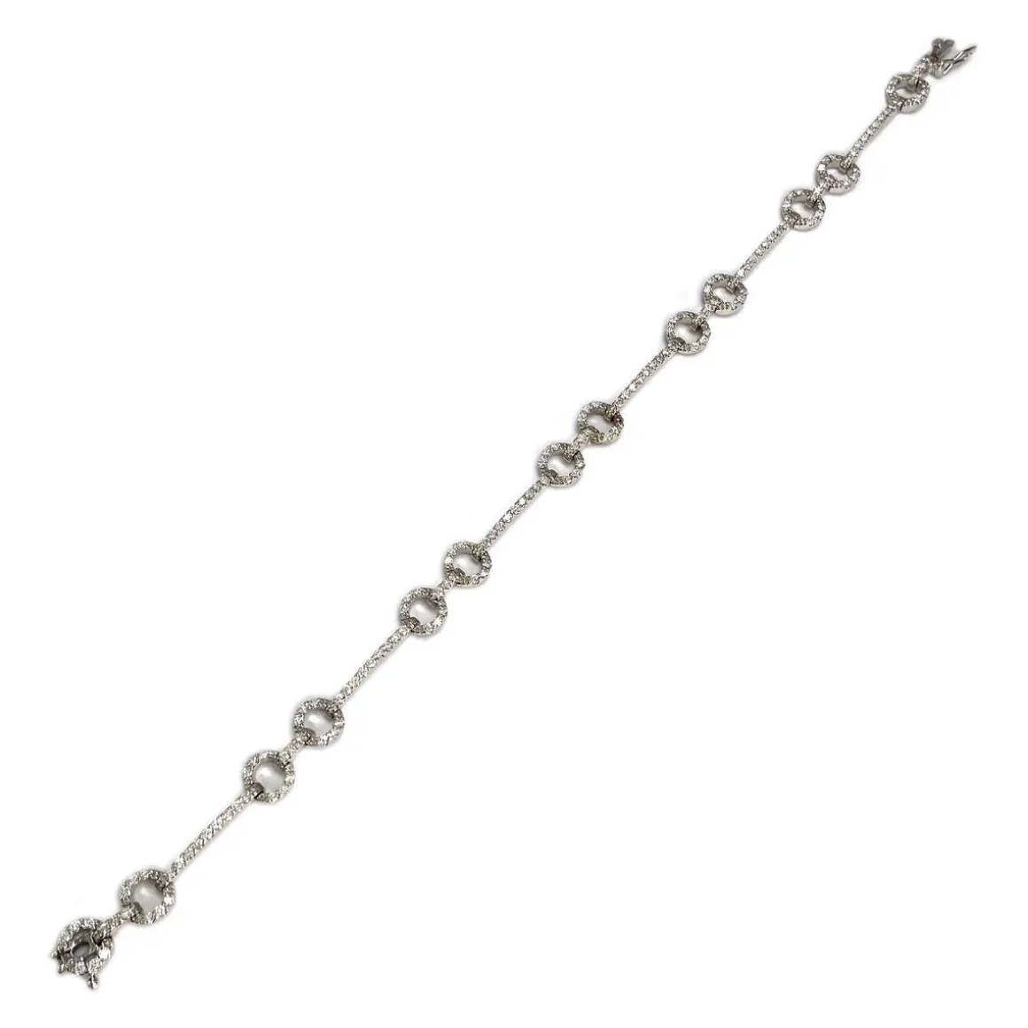 Bracelet d'occasion or 750 blanc diamants