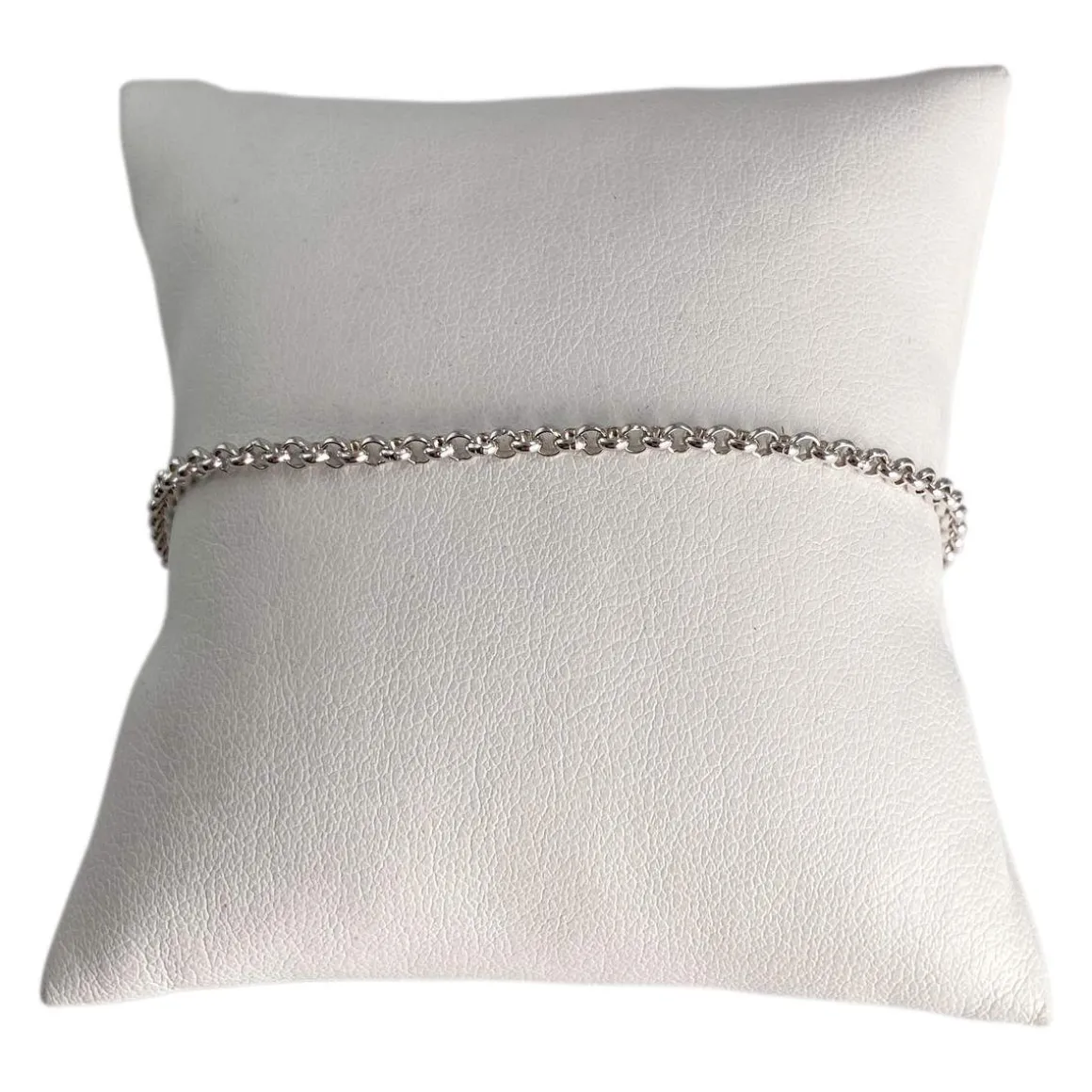 Bracelet d'occasion or 750 blanc maille jaseron